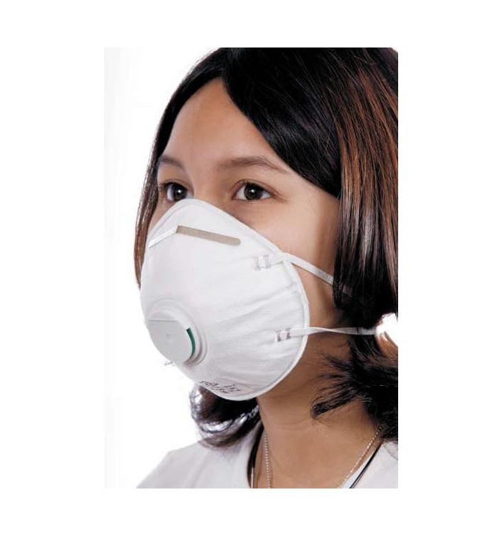 Disposable Dust Mask with Valve White FFP2 Disposable Dust Mask with Valve White FFP2