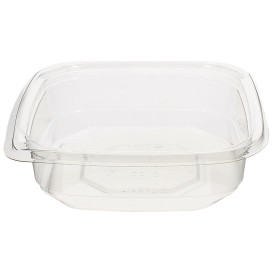 Plastic Deli Container PET Tamper-Evident 250ml 12x12x3cm (50 Units) 