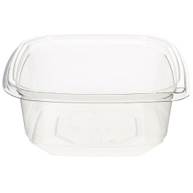 Plastic Deli Container PET Tamper-Evident 375ml 12x12x4cm (50 Units) 