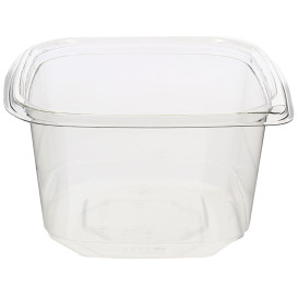 Plastic Deli Container PET Tamper-Evident 600ml 12x12x7cm (50 Units) 