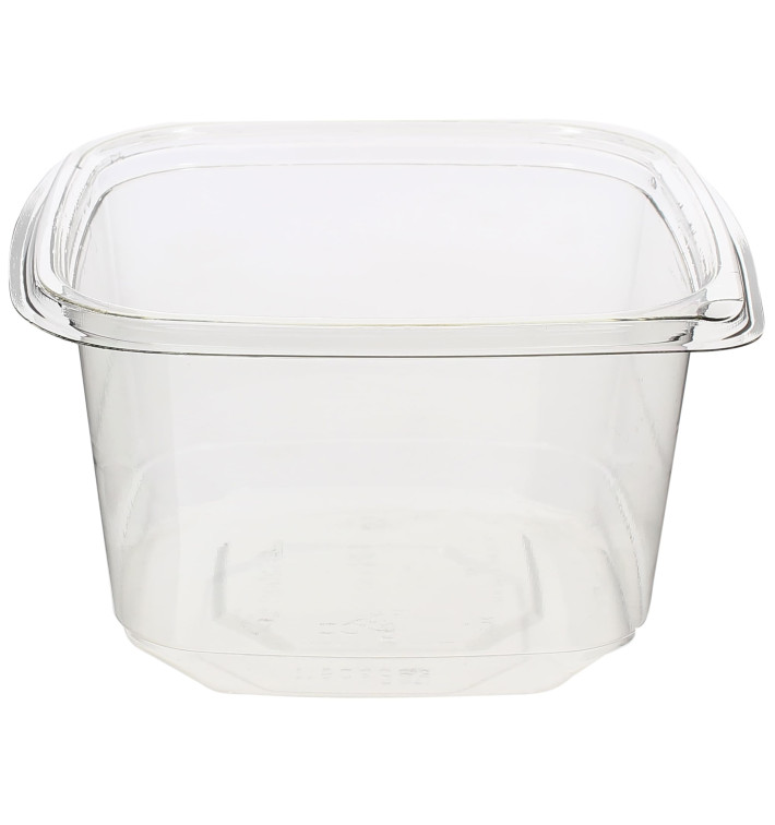 Plastic Deli Container PET Tamper-Evident 600ml 12x12x7cm (50 Units) Plastic Deli Container PET Tamper-Evident 600ml 12x12x7cm (50 Units)
