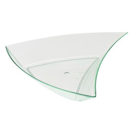 Tasting Sauce Bowl PS Triangle Shape Water Green 12,5x12x2cm (12 Uts)