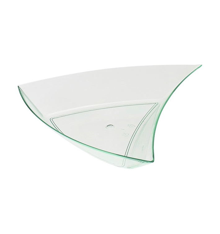 Tasting Sauce Bowl PS Triangle Shape Water Green 12,5x12x2cm (576 Units) Tasting Sauce Bowl PS Triangle Shape Water Green 12,5x12x2cm (576 Units)