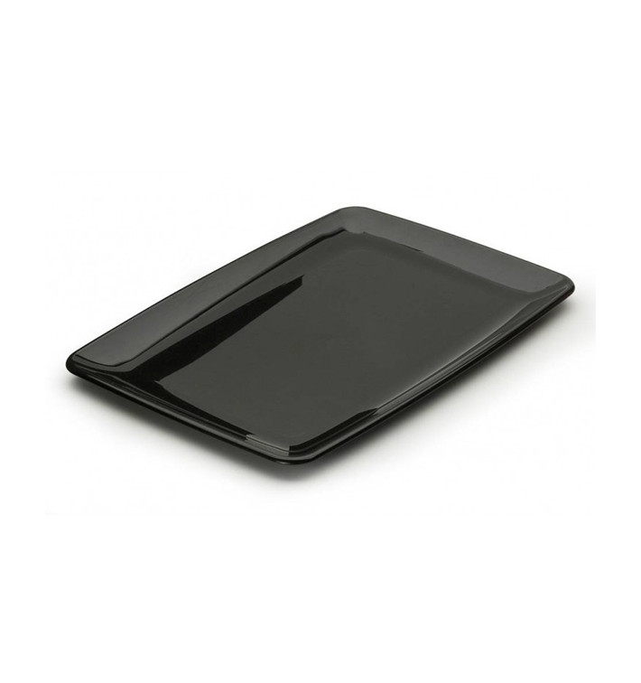 Plastic Tray Rectangular Shape Hard Black 20x28 cm (20 Units) Plastic Tray Rectangular Shape Hard Black 20x28 cm (20 Units)