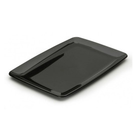 Plastic Tray Rectangular Shape Hard Black 20x28 cm (100 Uds)