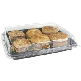 Plastic Tray Rectangular Shape Black 31,6x25,6x4cm (50 Uds)
