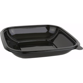 Plastic Bowl PET Black 500ml 17,5x17,5x4cm (50 Units) 