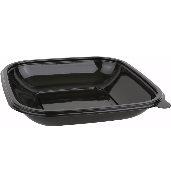 Plastic Bowl PET Black 500ml 17,5x17,5x4cm (50 Units) Plastic Bowl PET Black 500ml 17,5x17,5x4cm (50 Units)