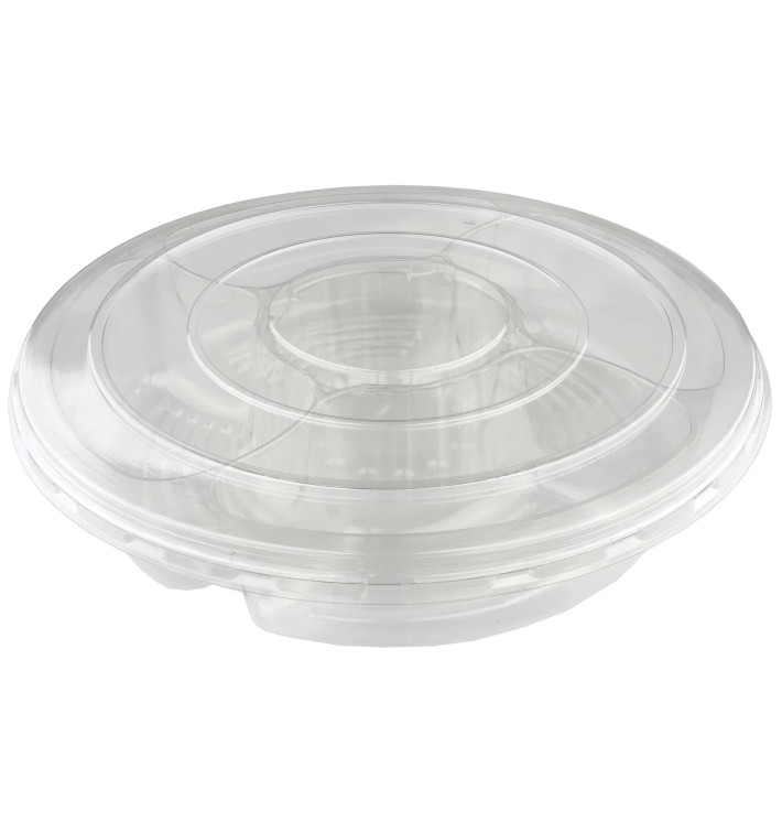 Plastic Bowl PET with Lid 5C Ø35x7cm (50 Units) Plastic Bowl PET with Lid 5C Ø35x7cm (50 Units)