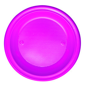 Plastic Plate PS Deep Fuchsia Ø22 cm (600 Units)