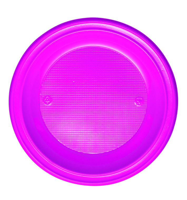 Plastic Plate PS Deep Fuchsia Ø22 cm (600 Units) Plastic Plate PS Deep Fuchsia Ø22 cm (600 Units)