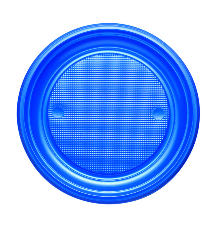 Plastic Plate PS Flat Dark Blue Ø17 cm (50 Units) Plastic Plate PS Flat Dark Blue Ø17 cm (50 Units)