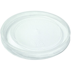 Plastic Lid rPET Crystal Closed Flat Ø4,5cm (250 Units) 