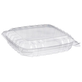 Plastic Hinged Deli Container OPS 3 Compartments "Clear Seal" 335ml (125 Units) 