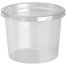 Plastic Deli Container with Lid rPET "DeliLite" 13,2Oz/374ml (50 Units) 