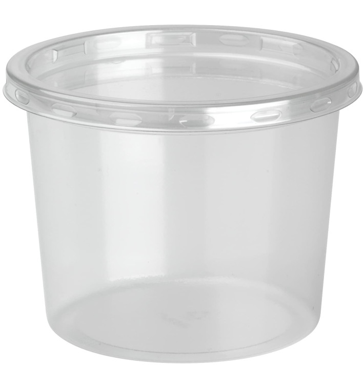 Plastic Deli Container with Lid rPET "DeliLite" 13,2Oz/374ml (50 Units) 