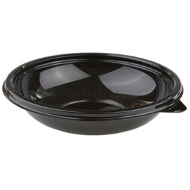Plastic Bowl PET Black 600ml Ø18cm (60 Units)  