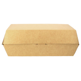 Sandwich Paper Container Kraft 20x10x8cm (25 Units)