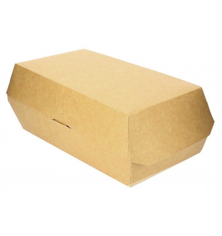 Sandwich Paper Container Kraft 20x10x8cm (25 Units)