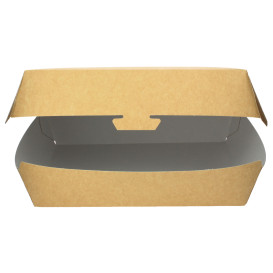 Sandwich Paper Container Kraft 20x10x8cm (25 Units)