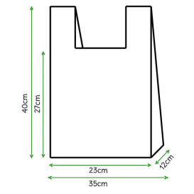 Plastic T-Shirt Bag White 35x40cm (200 Units)  