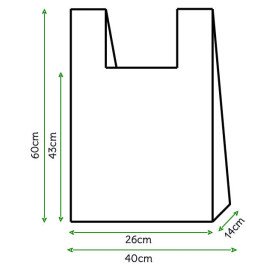 Plastic T-Shirt Bag White 40x60cm (3000 Units)