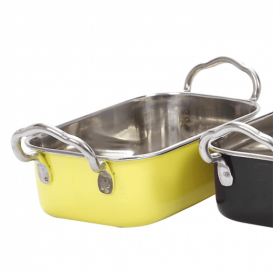 Serving Bucket Steel Yellow 14,5x9,5cm (1 Unit) 