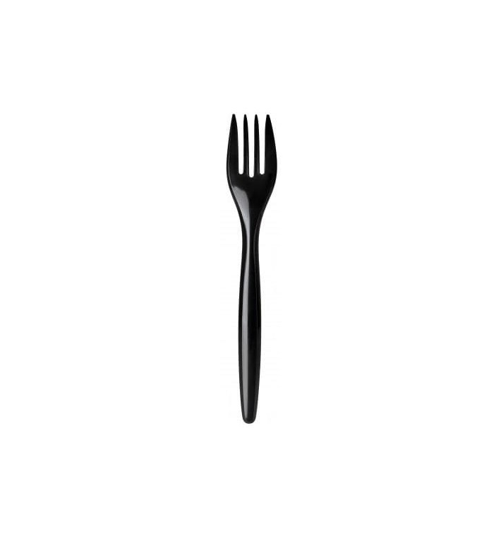 Plastic Fork PS "Luxury" Black 17,5 cm (100 Units) Plastic Fork PS "Luxury" Black 17,5 cm (100 Units)