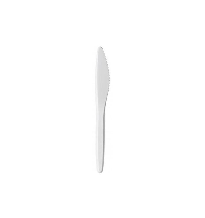 Plastic Knife PS "Luxury" White 17,5 cm (2000 Units) Plastic Knife PS "Luxury" White 17,5 cm (2000 Units)