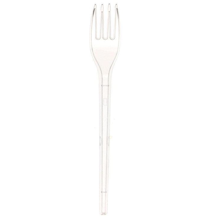 Plastic Fork PS Clear 17cm (100 Units) 