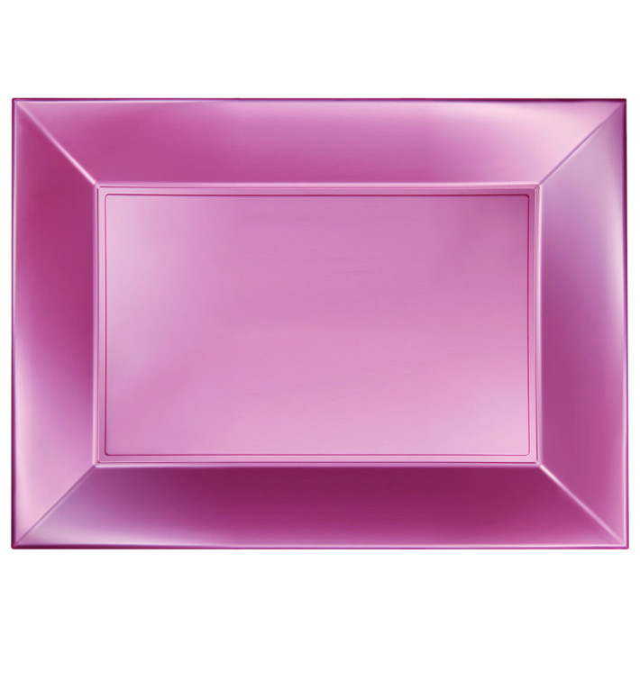 Plastic Tray Microwavable Peach "Nice" 34,5x23cm (6 Units) Plastic Tray Microwavable Peach "Nice" 34,5x23cm (6 Units)