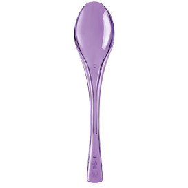 Plastic Spoon PS "Fly" Lilac Clear 14,5cm (50 Units) 