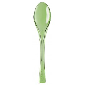 Plastic Spoon PS "Fly" Lime Green Clear 14,5cm (50 Units) 