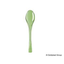 Plastic Spoon PS "Fly" Lime Green Clear 14,5cm (3000 Units)