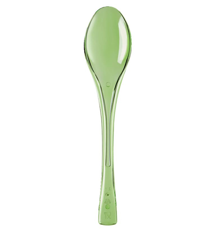 Plastic Spoon PS "Fly" Lime Green Clear 14,5cm (3000 Units) Plastic Spoon PS "Fly" Lime Green Clear 14,5cm (3000 Units)