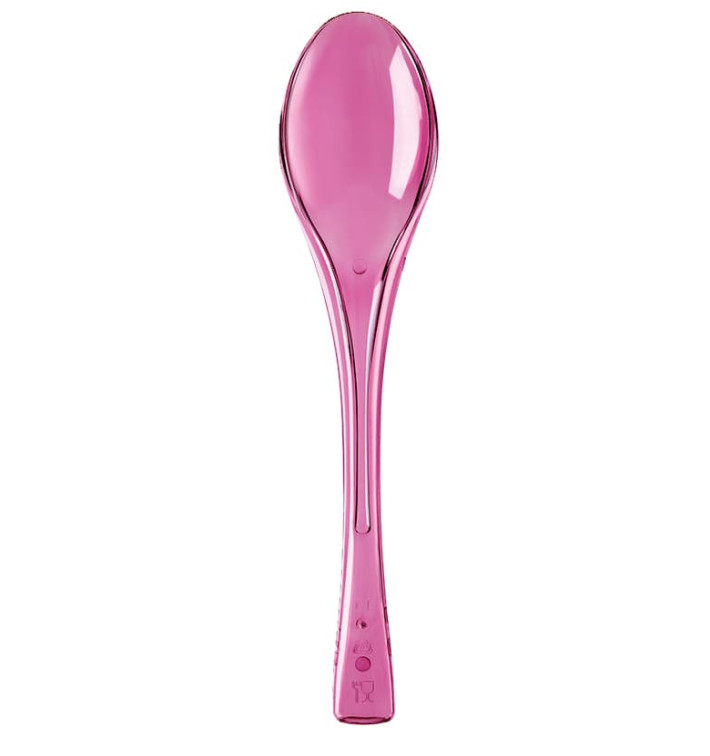 Plastic Spoon PS "Fly" Fuchsia Clear 14,5cm (50 Units) Plastic Spoon PS "Fly" Fuchsia Clear 14,5cm (50 Units)