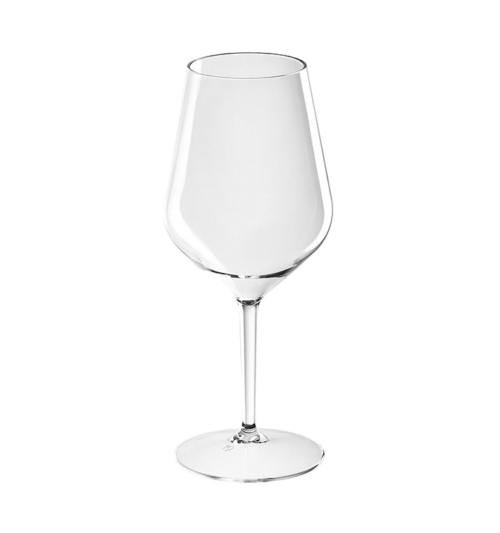 Reusable Plastic Glass Wine "Tritan" Clear 470ml (6 Units)