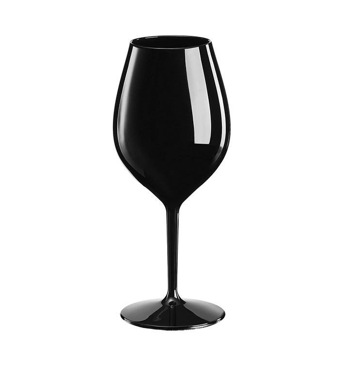 Reusable Plastic Glass Wine "Tritan" Black 510ml (1 Unit) Reusable Plastic Glass Wine "Tritan" Black 510ml (1 Unit)