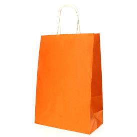 Paper Bag with Handles Orange 80g 20+10x29cm (200 Units)
