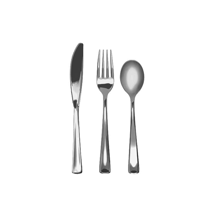 Cutlery Kit Fork, Knife y Spoon Metallized (1 Unit) Cutlery Kit Fork, Knife y Spoon Metallized (1 Unit)