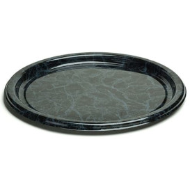 Plastic Plate Round shape Marble Vein 18 cm (250 Units)