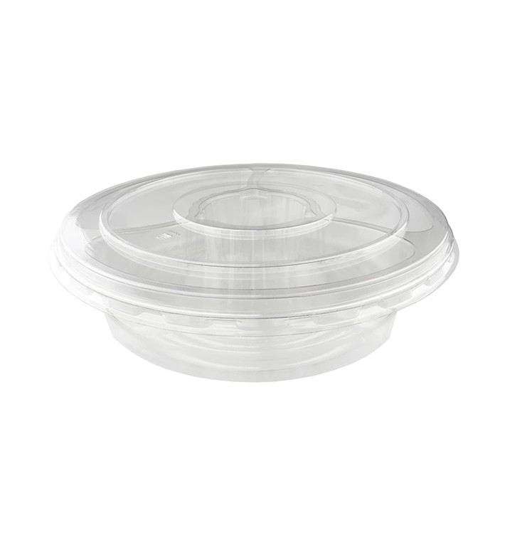 Plastic Bowl PET with Lid 5C Ø26x7cm (100 Units) Plastic Bowl PET with Lid 5C Ø26x7cm (100 Units)