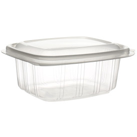 Plastic Hinged Deli Container Microwavable PP High Dome Lid 250ml (900 Units)