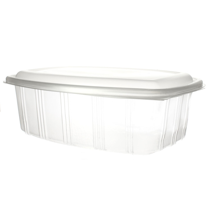 Plastic Hinged Deli Container Microwavable PP High Dome Lid 2000ml (200 Units) Plastic Hinged Deli Container Microwavable PP High Dome Lid 2000ml (200 Units)