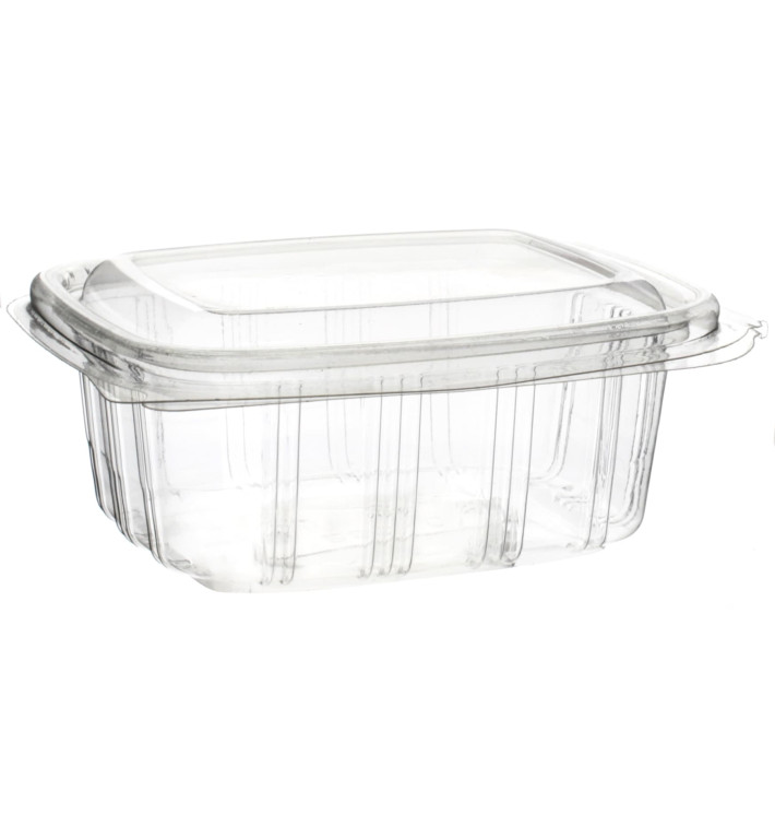 Plastic Hinged Deli Container OPS High Dome Lid 250ml (50 Units) Plastic Hinged Deli Container OPS High Dome Lid 250ml (50 Units)