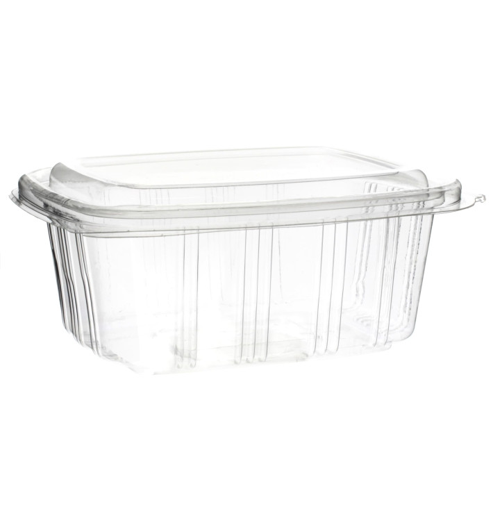 Plastic Hinged Deli Container OPS High Dome Lid 750ml (350 Units) Plastic Hinged Deli Container OPS High Dome Lid 750ml (350 Units)