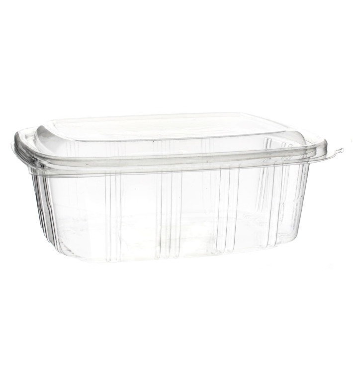 Plastic Hinged Deli Container OPS High Dome Lid 1000ml (350 Units) Plastic Hinged Deli Container OPS High Dome Lid 1000ml (350 Units)