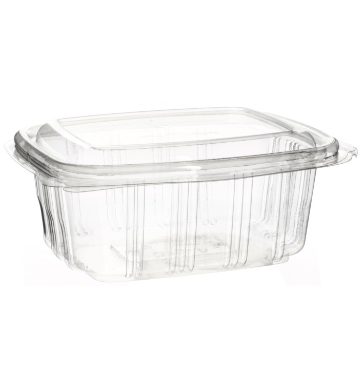 Plastic Hinged Deli Container PET High Dome Lid 370ml (50 Units) Plastic Hinged Deli Container PET High Dome Lid 370ml (50 Units)