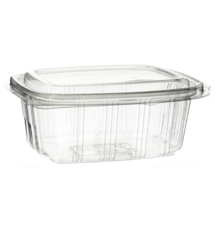 Plastic Hinged Deli Container PET High Dome Lid 500ml (750 Units) Plastic Hinged Deli Container PET High Dome Lid 500ml (750 Units)