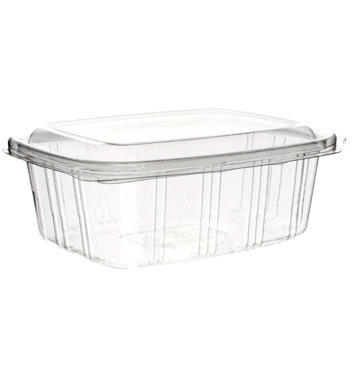 Plastic Hinged Deli Container PET High Dome Lid 1000ml (50 Units) Plastic Hinged Deli Container PET High Dome Lid 1000ml (50 Units)
